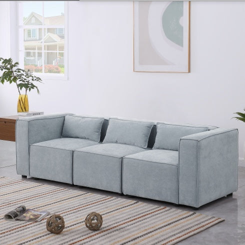 Modular Sofa BEIGE Chenille Fabric, Simple And Grand, The Seat And Back Is Very Soft.