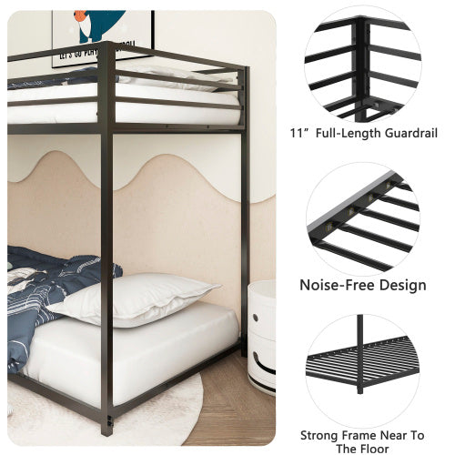 Sturdy Frame with Ladder & Guardrails For Kids