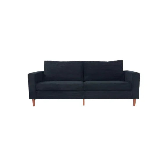 FAIF™ Domestic Linen Sofa Seat – Black Linen Upholstered Sofa for Living Room or Office - FAIFCO