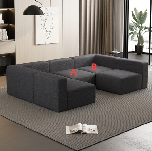 Modular Sectional Sofa Sleeper Couch, Sectional Sofa With Chaise And Ottoman, Convertible