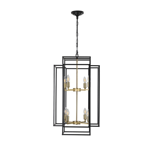 Industrial Farmhouse 8-Light Lantern Chandelie