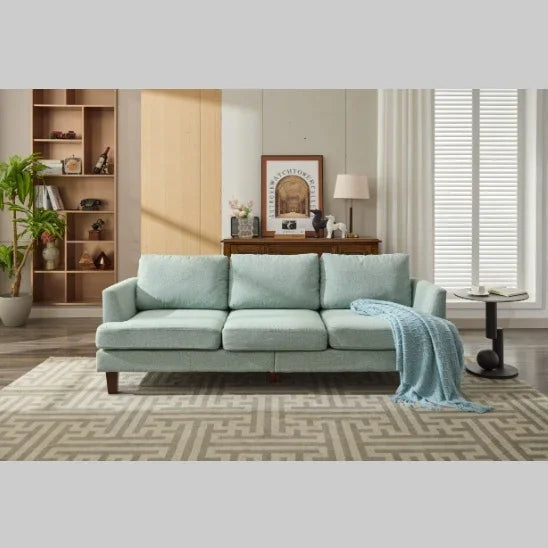 FAIF™ Fabric 3-Seater Couch with USB Ports – Comfortable Sectional Sofa for Living Room, Bedroom, Office & Small Spaces