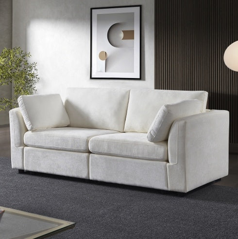 Modular Sofa Whiten Chenille Fabric, Simple And Grand, The Seat And Back Is Very Soft.