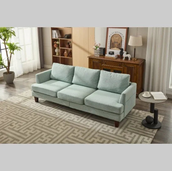 FAIF™ Fabric 3-Seater Couch with USB Ports – Comfortable Sectional Sofa for Living Room, Bedroom, Office & Small Spaces