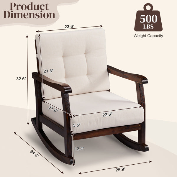 Outdoor Wood Rocking Chair