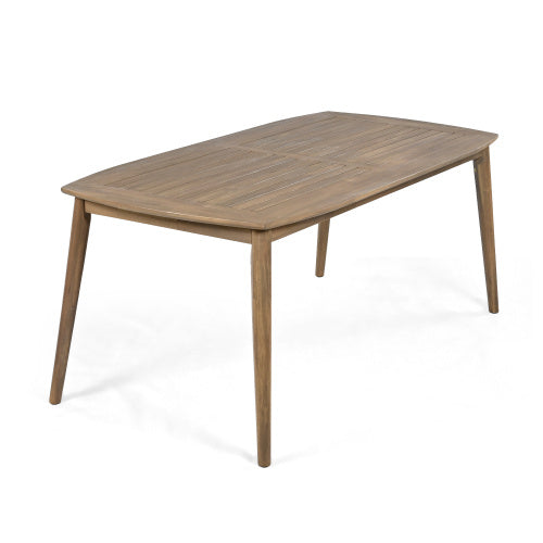 Acacia Wood Outdoor Dining Table Farmhouse Patio Furniture - FAIFCO