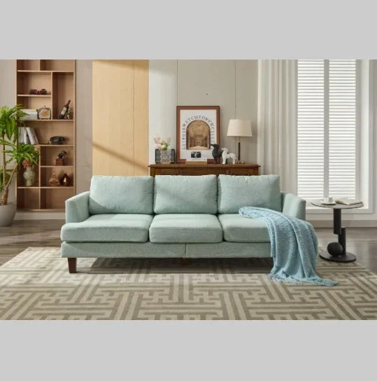 FAIF™ Fabric 3-Seater Couch with USB Ports – Comfortable Sectional Sofa for Living Room, Bedroom, Office & Small Spaces